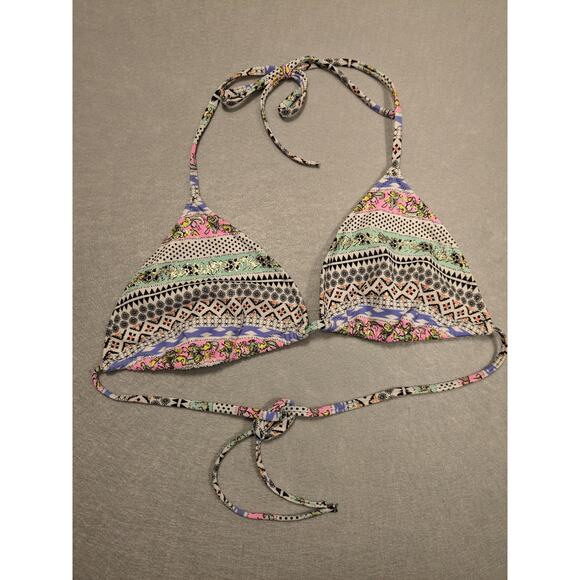 Victoria's‎ Secret Bikini Top Women's Large Boho Print String Y2K EUC - Picture 1 of 14